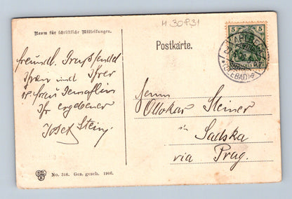 Pohlednice Německo Ahlbeck přístav 1906 (M30831)