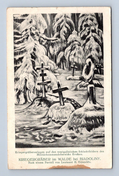 Pohlednice Polsko Biadoliny válečné hroby 1. sv. válka (M30836)
