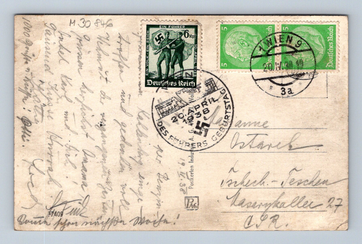 Pohlednice Rakousko Vídeň Kahlenberg kavárna 1938 (M30846)