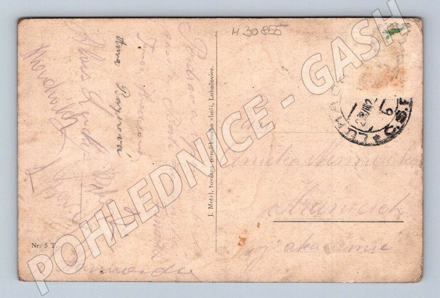 Pohlednice Luhačovice Pensionát Wajs a Dagmar 1912 (M30855)