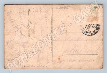 Pohlednice Luhačovice Pensionát Wajs a Dagmar 1912 (M30855)