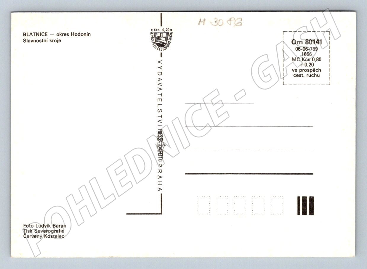 Postcard Blatnice festive costumes (M3086)