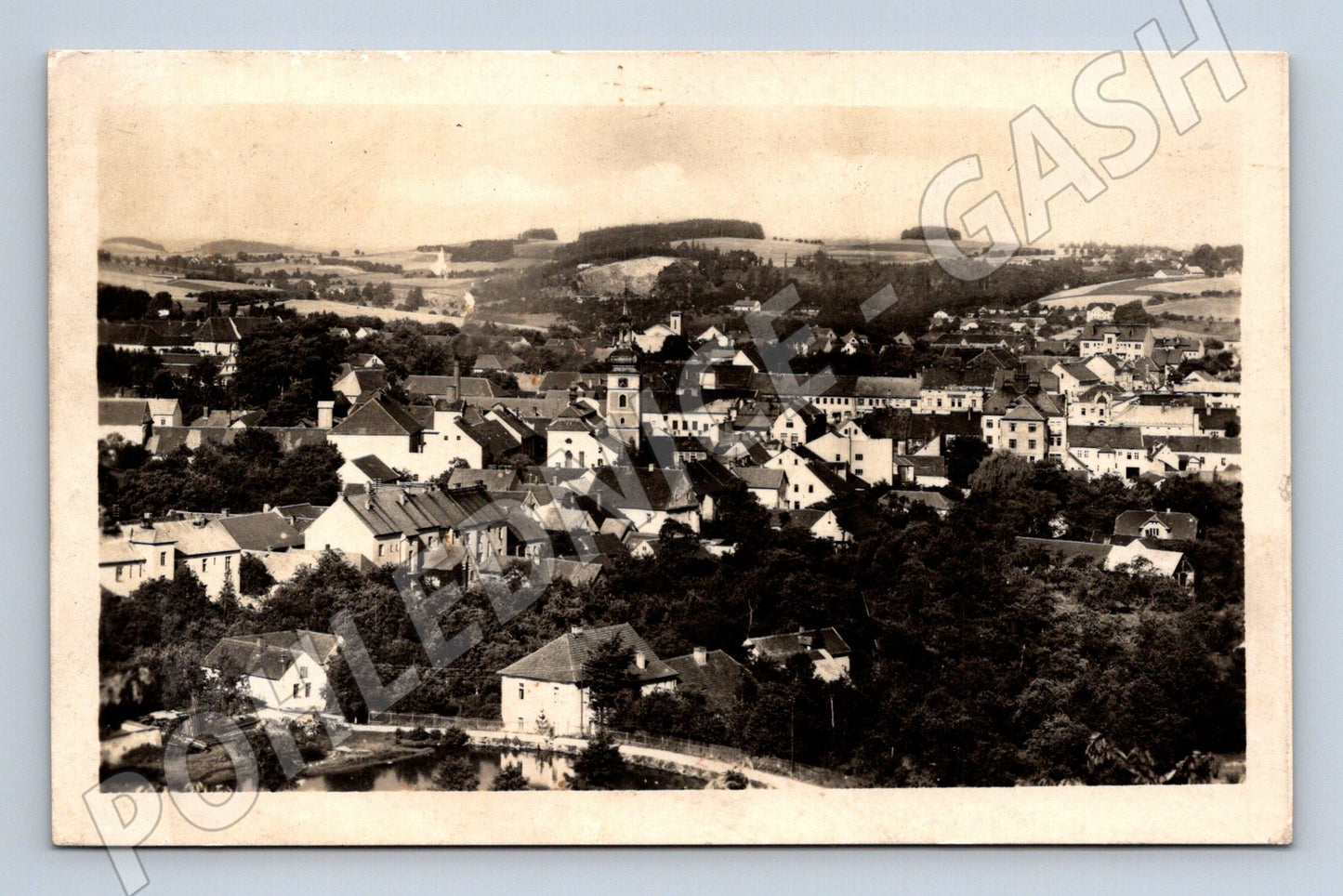 Pohlednice Votice celkový pohled 1956 (M30874)