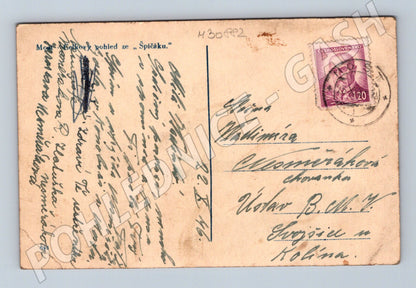 Pohlednice Královy Dvory ze Špičáku 1946 (M30882)