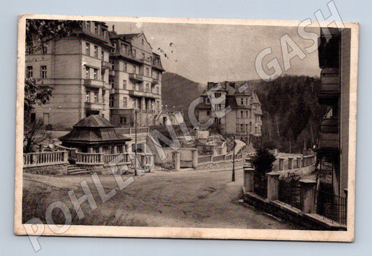 Pohlednice Karlovy Vary Křižíkova ulice 1943 (M30883)