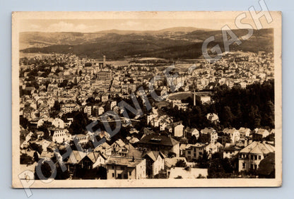 Pohlednice Jablonec nad Nisou celkový pohled 1952 (M30884)