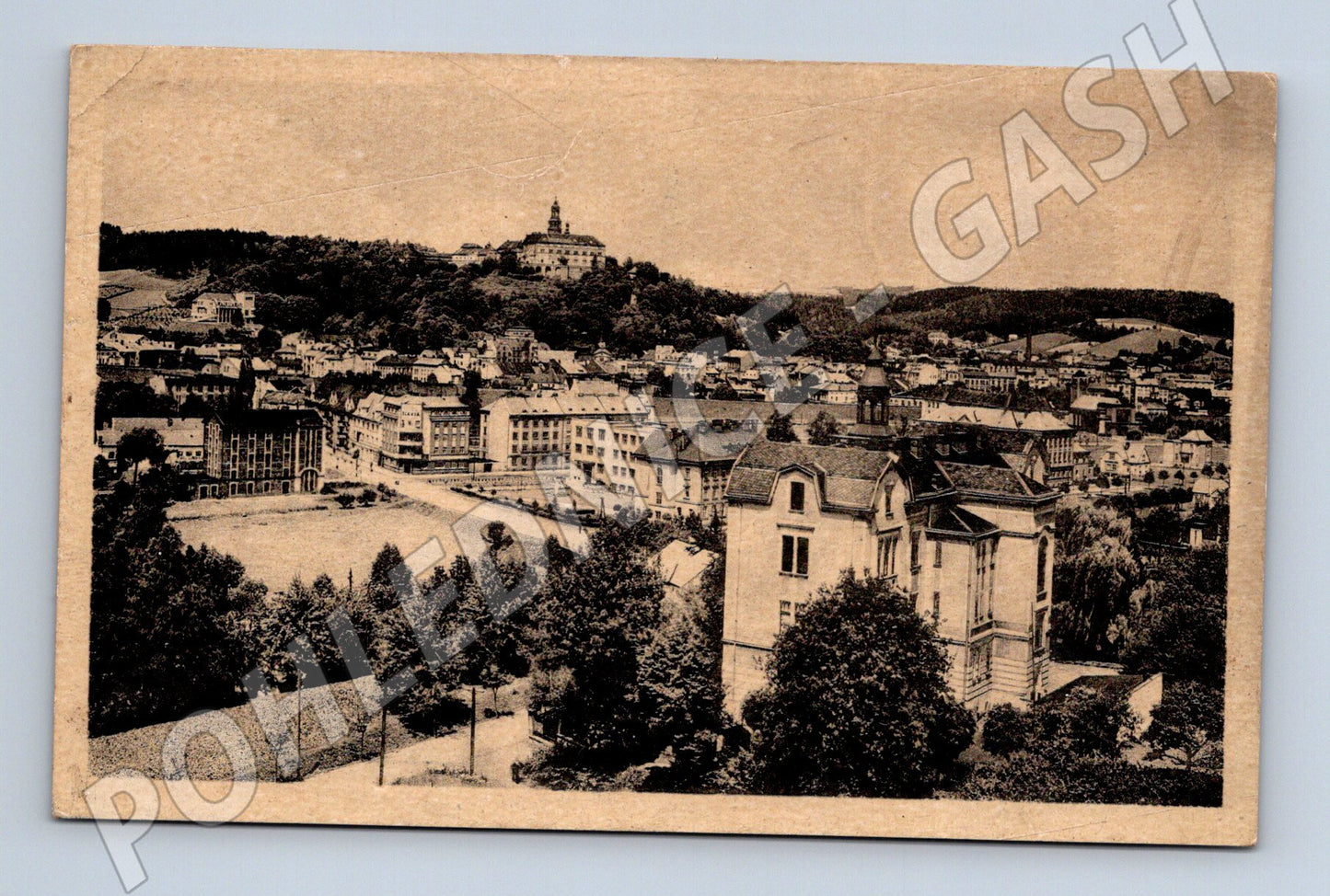 Pohlednice Náchod panorama města s hradem (M30885)