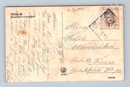 Pohlednice Příbram Masarykovo náměstí 1930 (M30886)