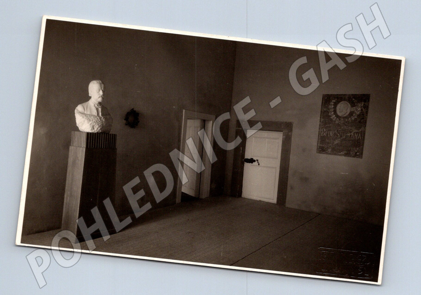 Pohlednice Litomyšl Výstava B. Smetany busta 1924 (M30895)