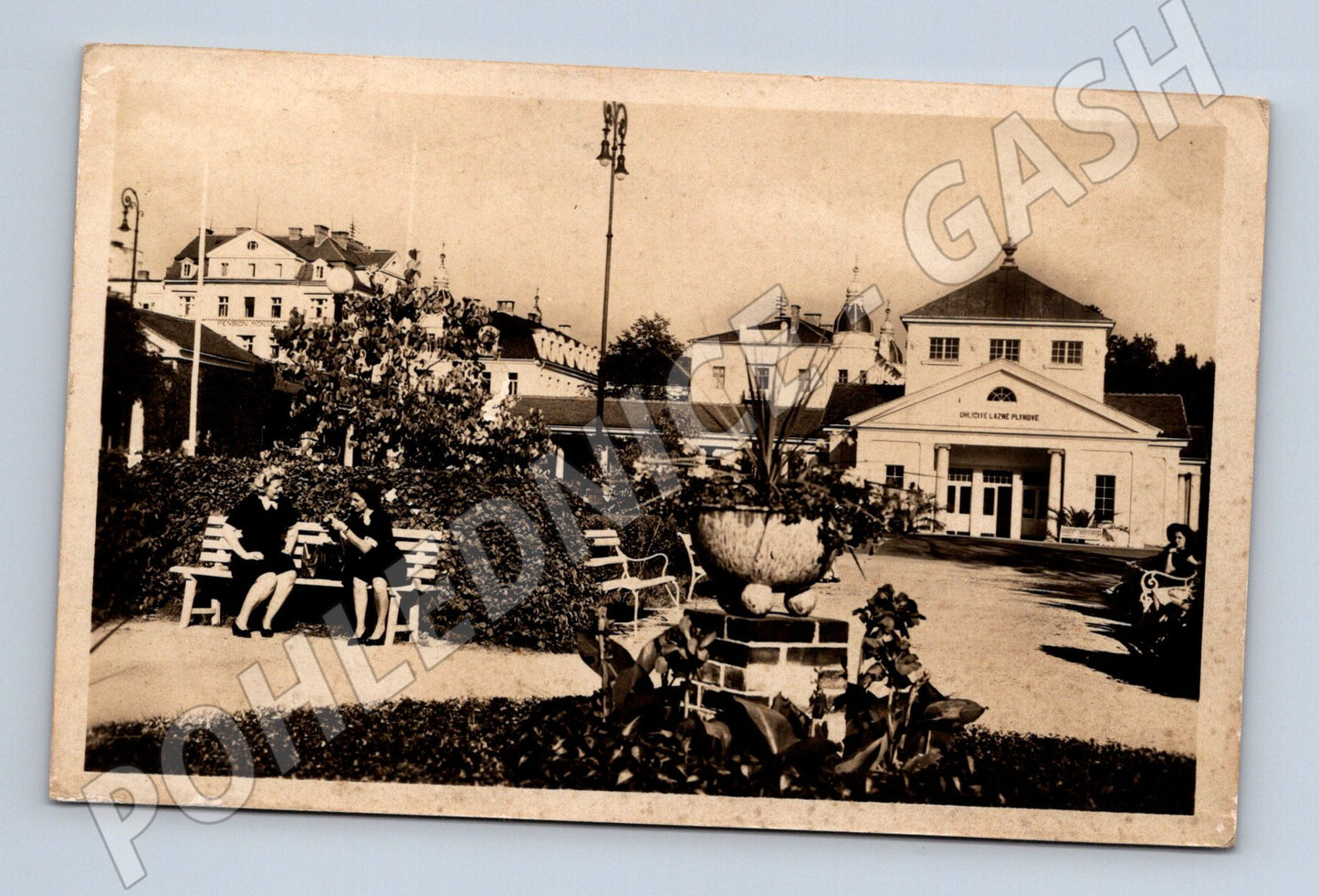 Pohlednice Františkovy Lázně Plynove lázně 1957 (M30898)