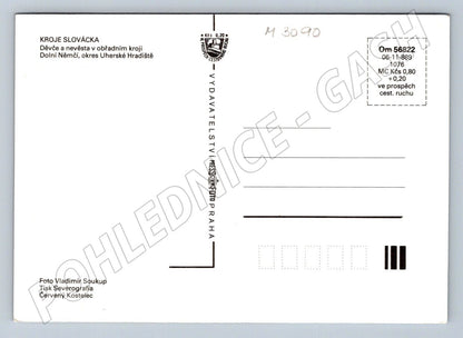 Postcard Lower German girl and bride in ceremonial costume (M3090)