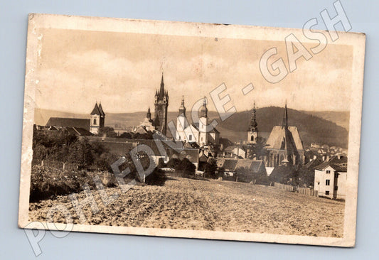 Pohlednice Klatovy panorama s Hůrkou 1914 (M30915)
