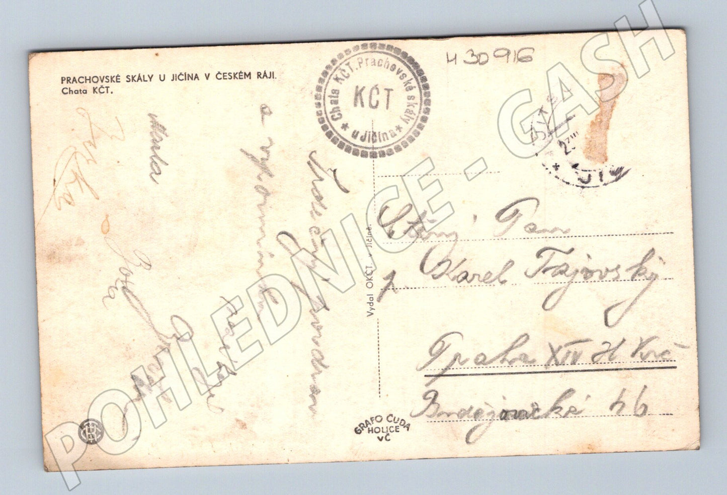 Pohlednice Prachovské skály Chata KČT 1930 (M30916)