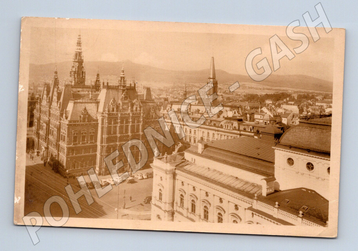 Pohlednice Liberec radnice a městská zástavba (M30919)