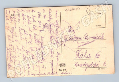 Pohlednice Liberec radnice a městská zástavba (M30919)