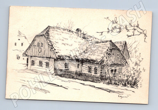 Pohlednice Hronov Jiráskův rodný domek 1934 (M30920)