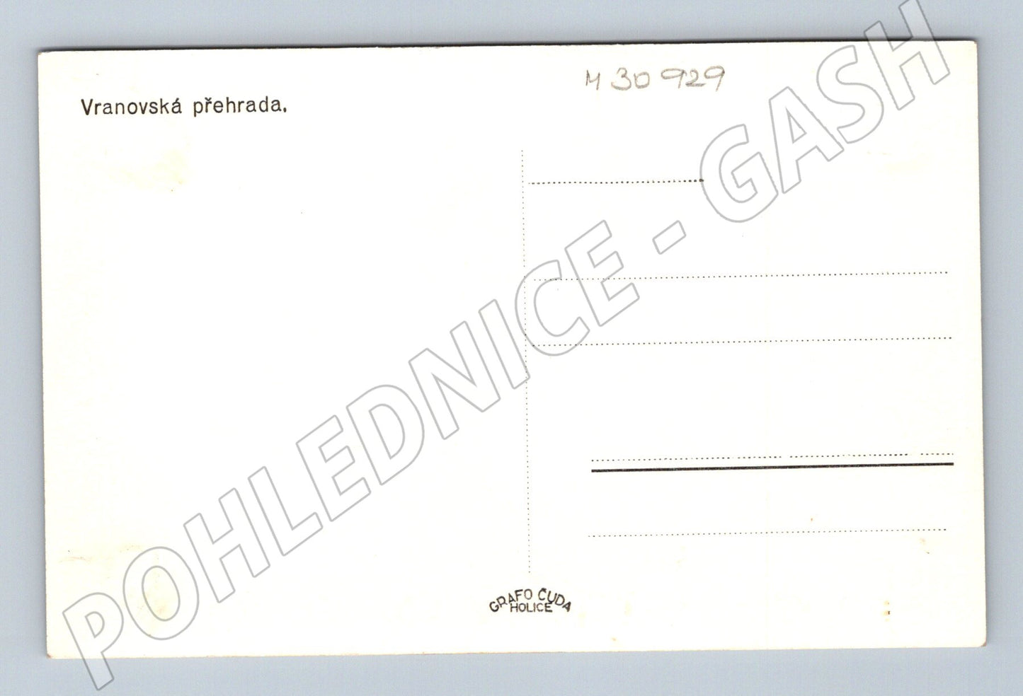 Pohlednice Vranovská přehrada (M30929)