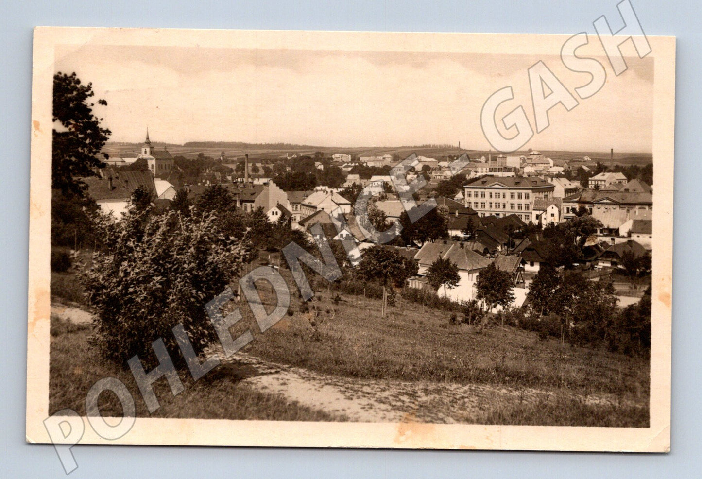 Pohlednice Hlinsko v Čechách panorama 1952 (M30930)