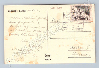 Pohlednice Hlinsko v Čechách panorama 1952 (M30930)