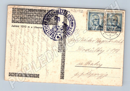 Pohlednice Ještěd lanovka 1933 (M30933)