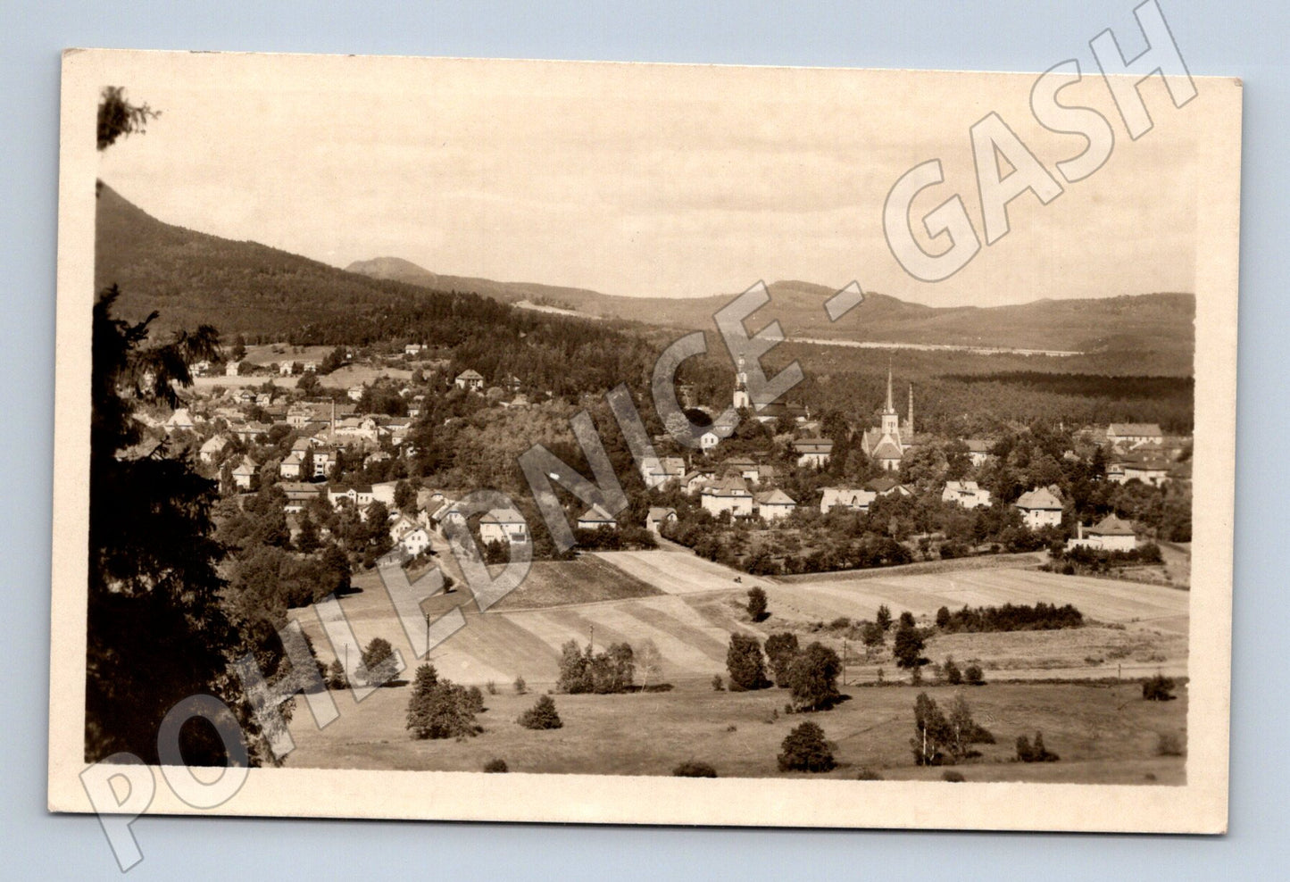 Pohlednice Nový Bor panorama 1957 (M30950)
