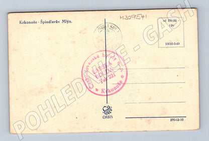 Pohlednice Krkonoše Špindlerův Mlýn horská vesnice (M30954)