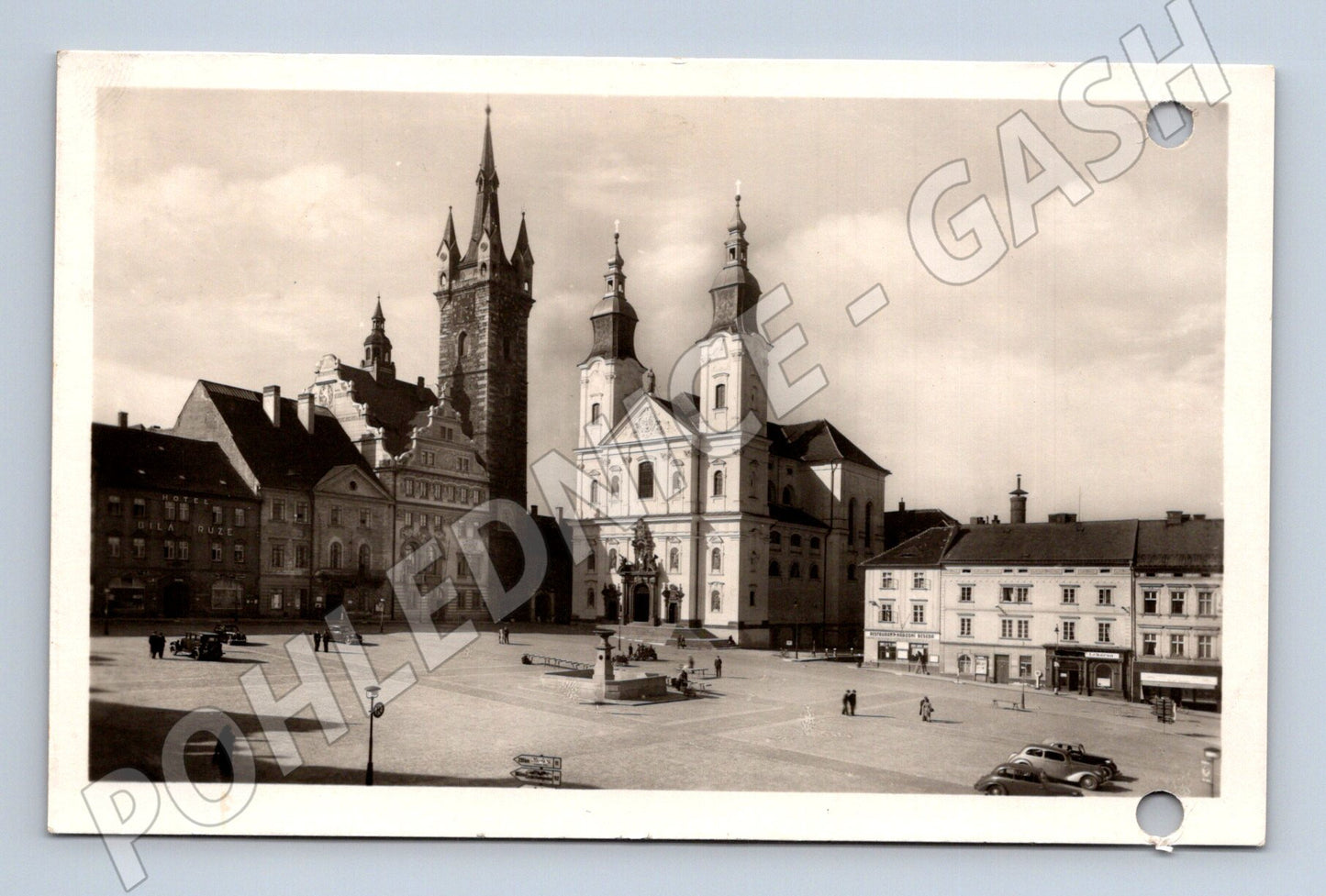 Pohlednice Litomyšl náměstí 1950 (M30963)