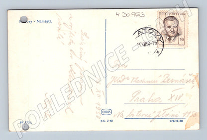 Pohlednice Litomyšl náměstí 1950 (M30963)