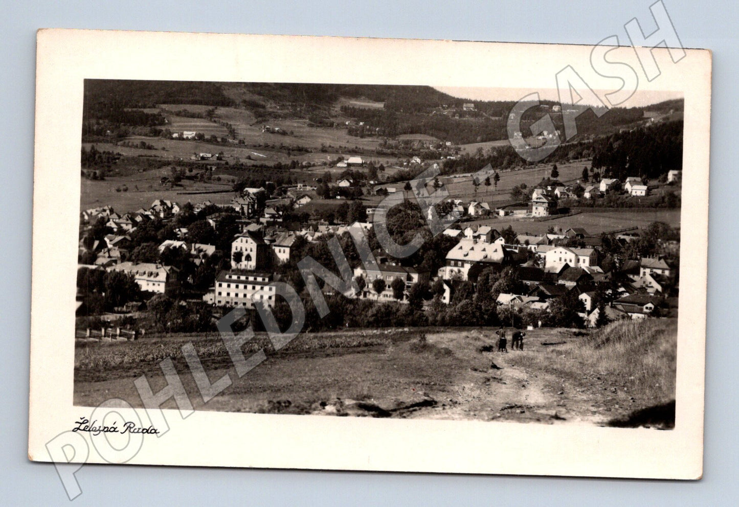 Stará fotografie Železná Ruda pohled na město (M30966)