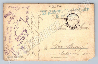 Postcard Joža Uprka, costumes of the 2nd Regiment of the Freedom Guard, signatures (M3097)