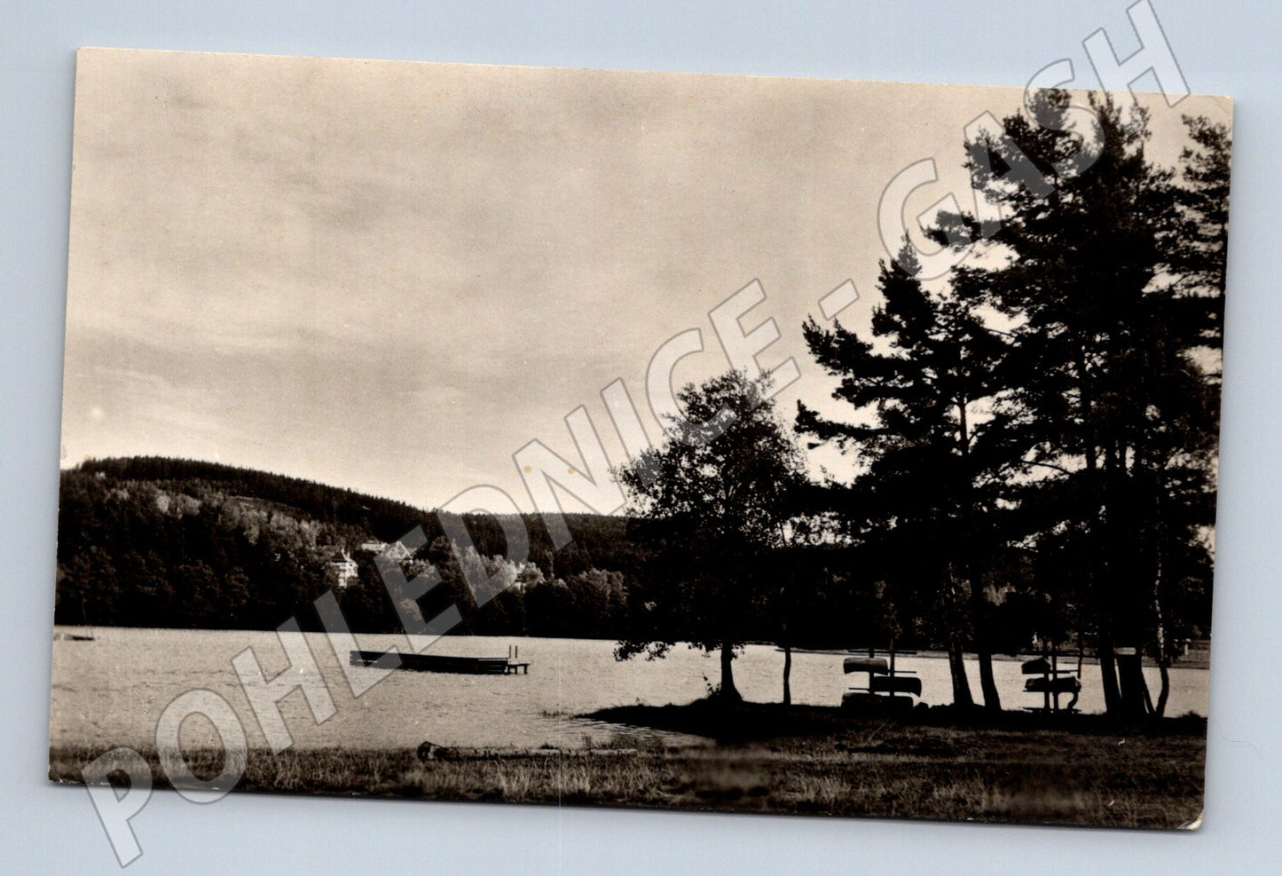 Pohlednice Šumava Babylon jezero 1957 (M30970)