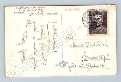 Pohlednice Pardubice městský ruch 1948 (M30972)