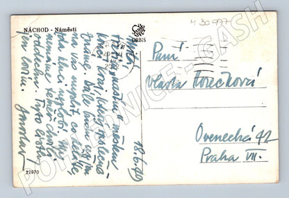 Pohlednice Náchod Náměstí 1949 (M30977)