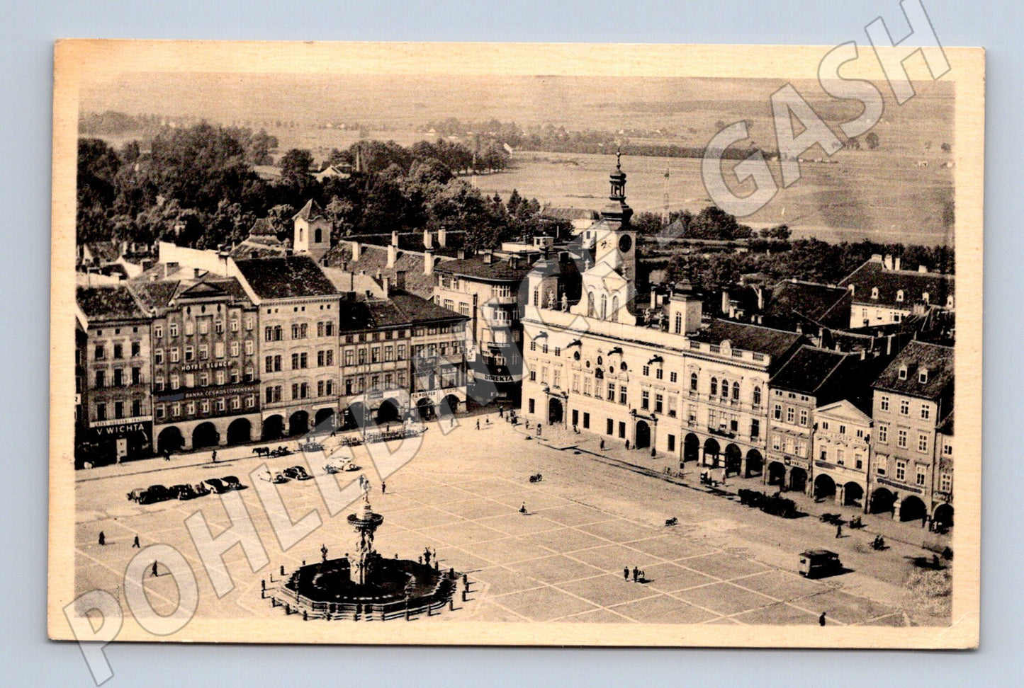 Pohlednice České Budějovice Masarykovo náměstí 1943 (M30983)