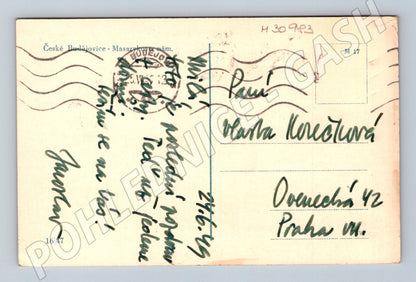 Pohlednice České Budějovice Masarykovo náměstí 1943 (M30983)