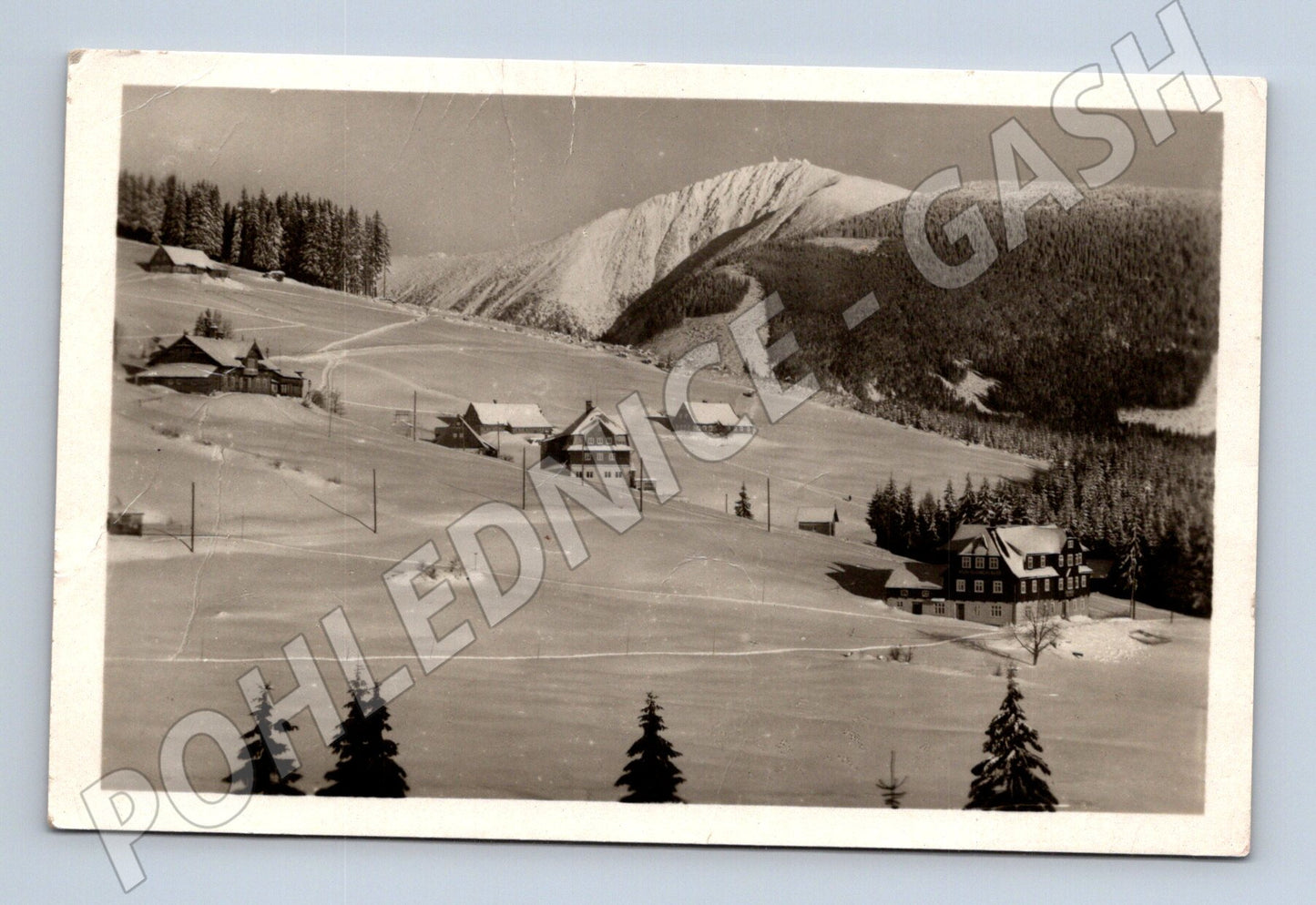Pohlednice Krkonoše Pec pod Sněžkou Hnědý vrch 1947 (M30995)