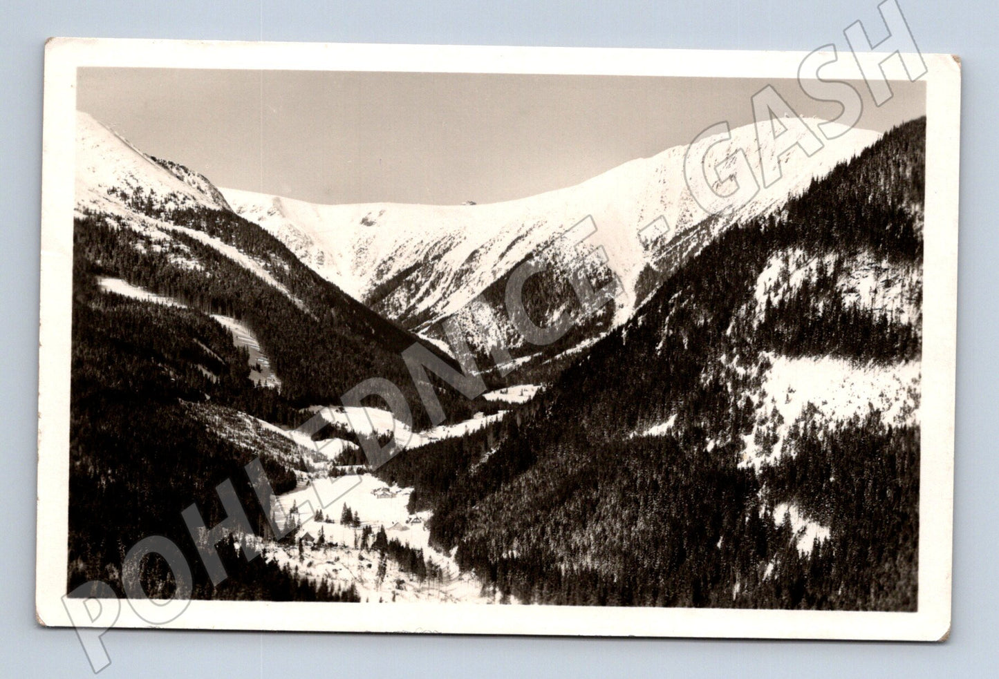 Pohlednice Krkonoše Obří důl Sněžka zimní krajina (M30998)