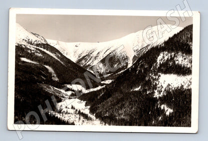Pohlednice Krkonoše Obří důl Sněžka zimní krajina (M30998)