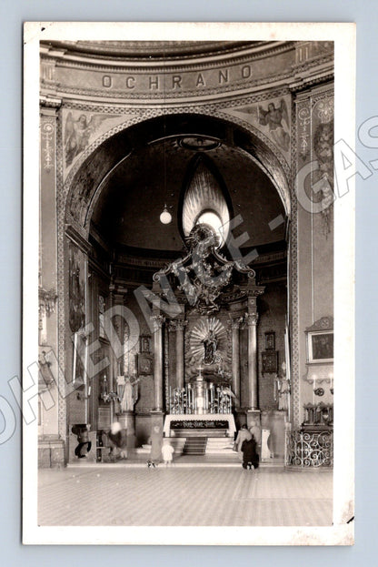 Pohlednice Hostýn vnitřek chrámu 1933 (M30999)