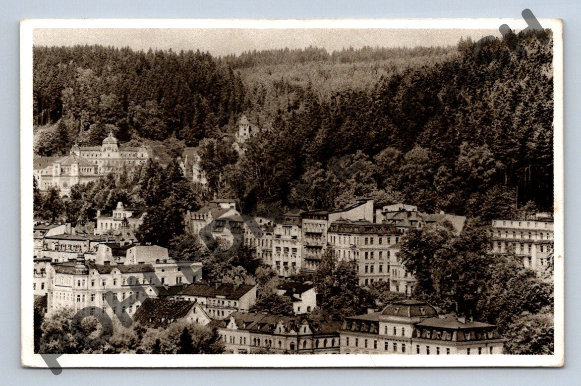 Pohlednice Mariánské Lázně celkový pohled stará (M310)