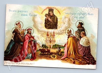 Pohlednice St. Boleslav Madona svatí patroni 1943 (M31007)
