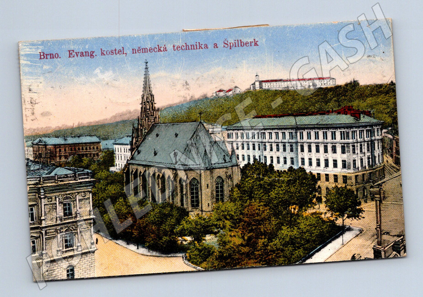 Pohlednice Brno Evangelický kostel Špilberk 1920 (M31010)