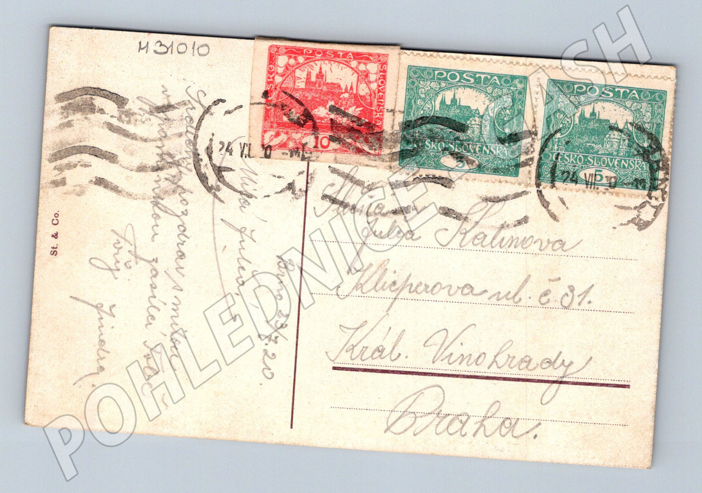 Pohlednice Brno Evangelický kostel Špilberk 1920 (M31010)