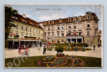 Pohlednice Teplice-Šanov Panské lázně 1928 (M31013)
