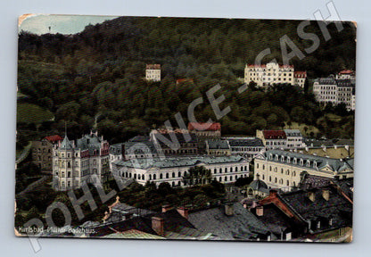 Pohlednice Karlovy Vary Vojenský lázeňský dům 1913 (M31014)