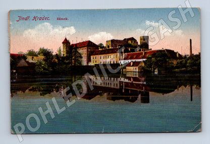 Pohlednice Jindřichův Hradec zámek 1920 (M31016)