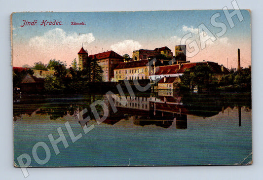 Pohlednice Jindřichův Hradec zámek 1920 (M31016)