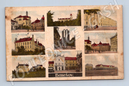 Pohlednice Benešov různé motivy 1935 (M31024)