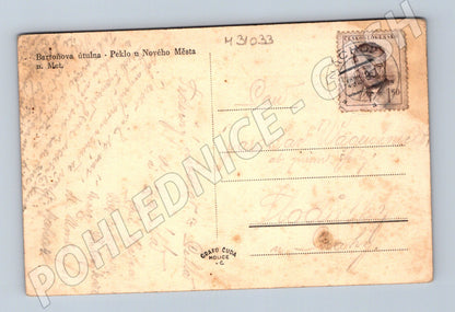 Pohlednice Peklo u N. Města n. Met. s čerty 1930 (M31033)