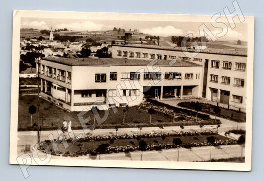 Pohlednice Nové Město na Moravě nemocnice 1952 (M31037)